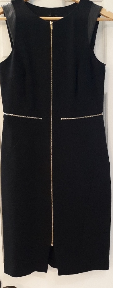 Ann Taylor stretch shift zip up dress